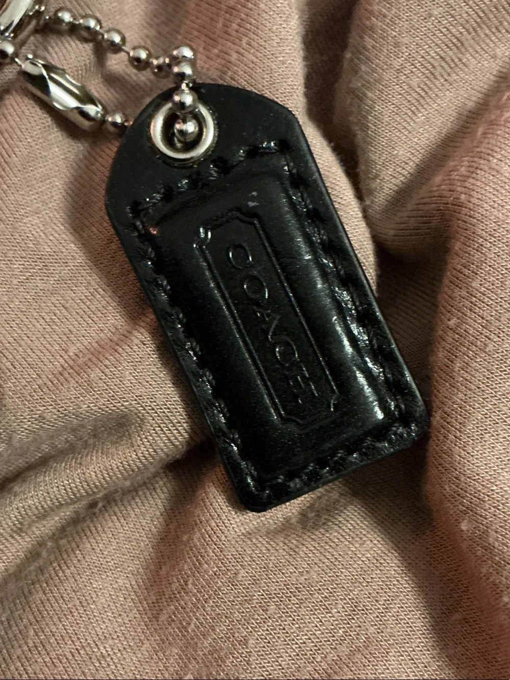 Coach Black & Cream Signature Canvas Wristlet